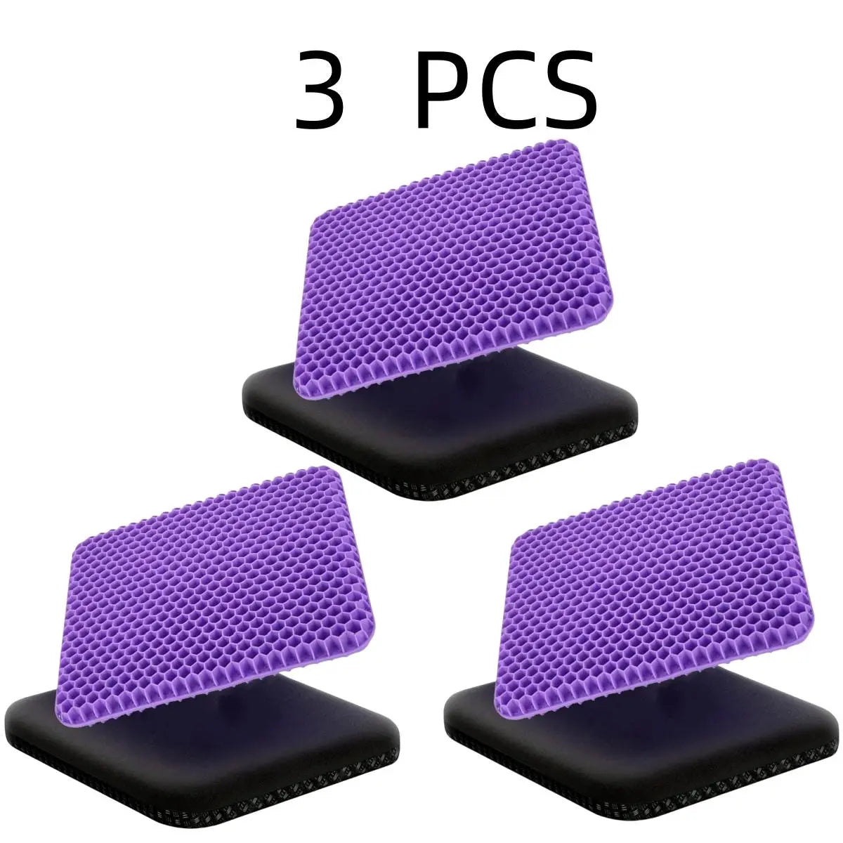 Honeycomb Structure Gel Seat Cushion - Ergonomic Tailbone & Hip Support, Thick Cooling Breathable Fabric Pad, Weight Distribution, Long Sitting Support, Non-Slip Washable Cover for Office Chair, Wheelchair,sohochic