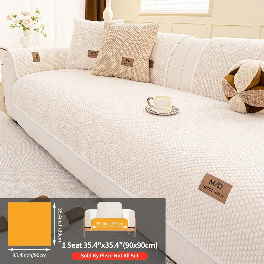 Non-Slip Soft Sofa Cushion, Durable Pet-Friendly Couch Protector, Reusable Couch Protector, Washable Dustproof Sofa Cover, Dustproof Sofa Slipcover, Universal Home Decor, Washable Couch Covers, Slipcover For Sofa