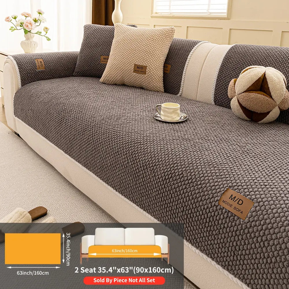 Non-Slip Soft Sofa Cushion, Durable Pet-Friendly Couch Protector, Reusable Couch Protector, Washable Dustproof Sofa Cover, Dustproof Sofa Slipcover, Universal Home Decor, Washable Couch Covers, Slipcover For Sofa
