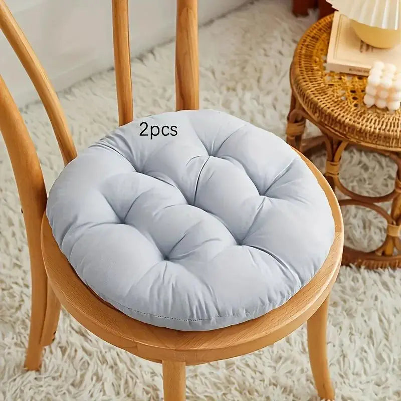 Thick Round Chair Cushion - Comfortable Washable Seat Pad for Office, Dining Room Use, Soft Reusable Everyday Seating Thick Cushion for Home & Tatami Floor